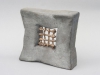 „Fenster“ Ölraku,Bronzegitter, 18 x 7 x 16 cm